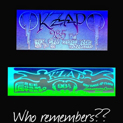 KZAP bumper stickers