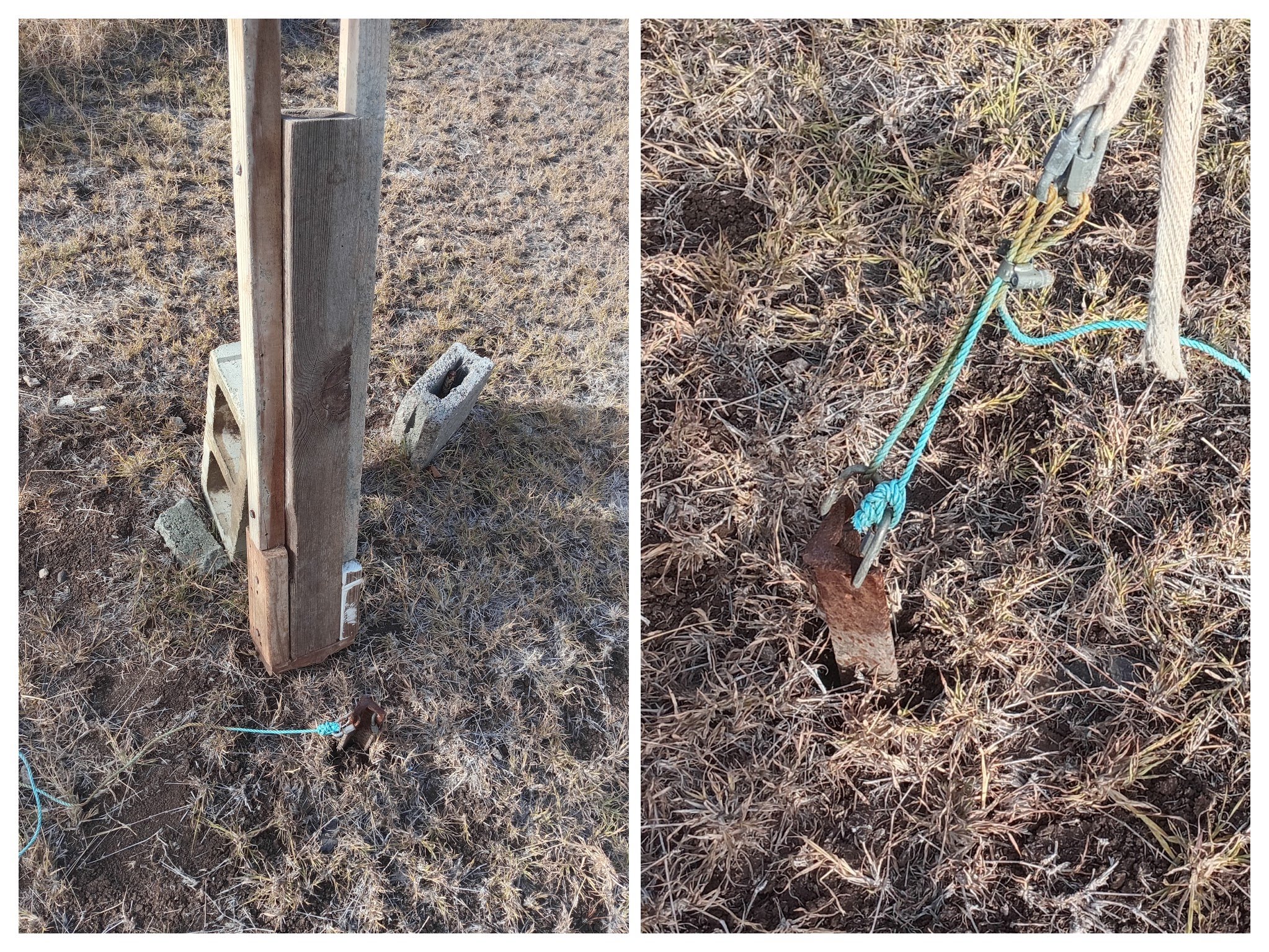 Loose stakes and rammer