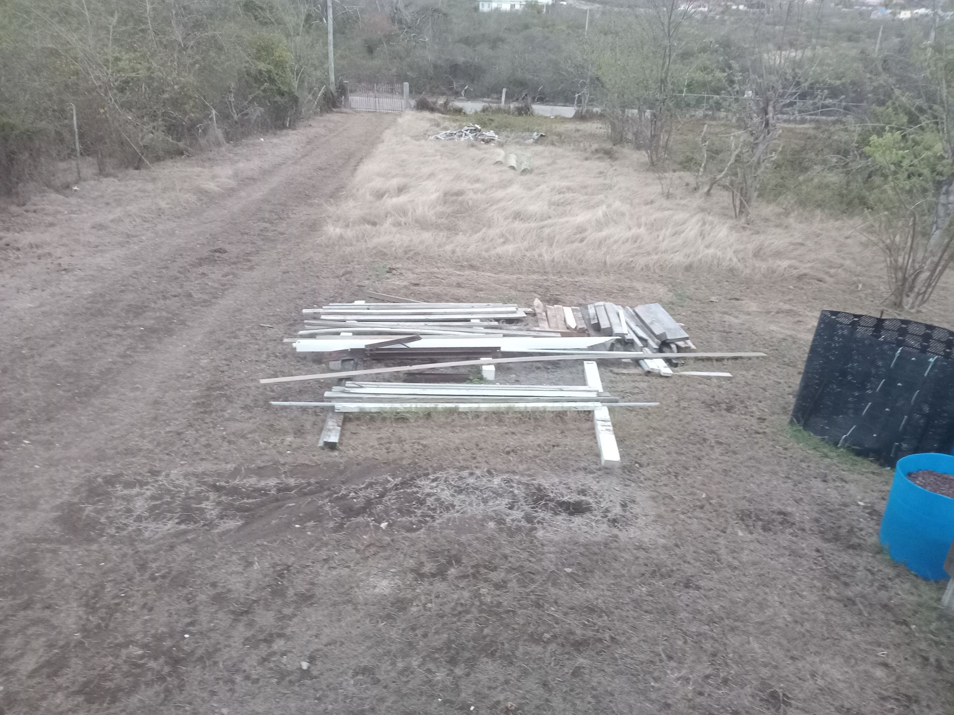The rest of the salvaged lumber to be moved